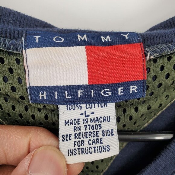Tommy Hilfiger International Games Sweatshirt Vintage Look Stripe Large Men - Picture 4 of 10
